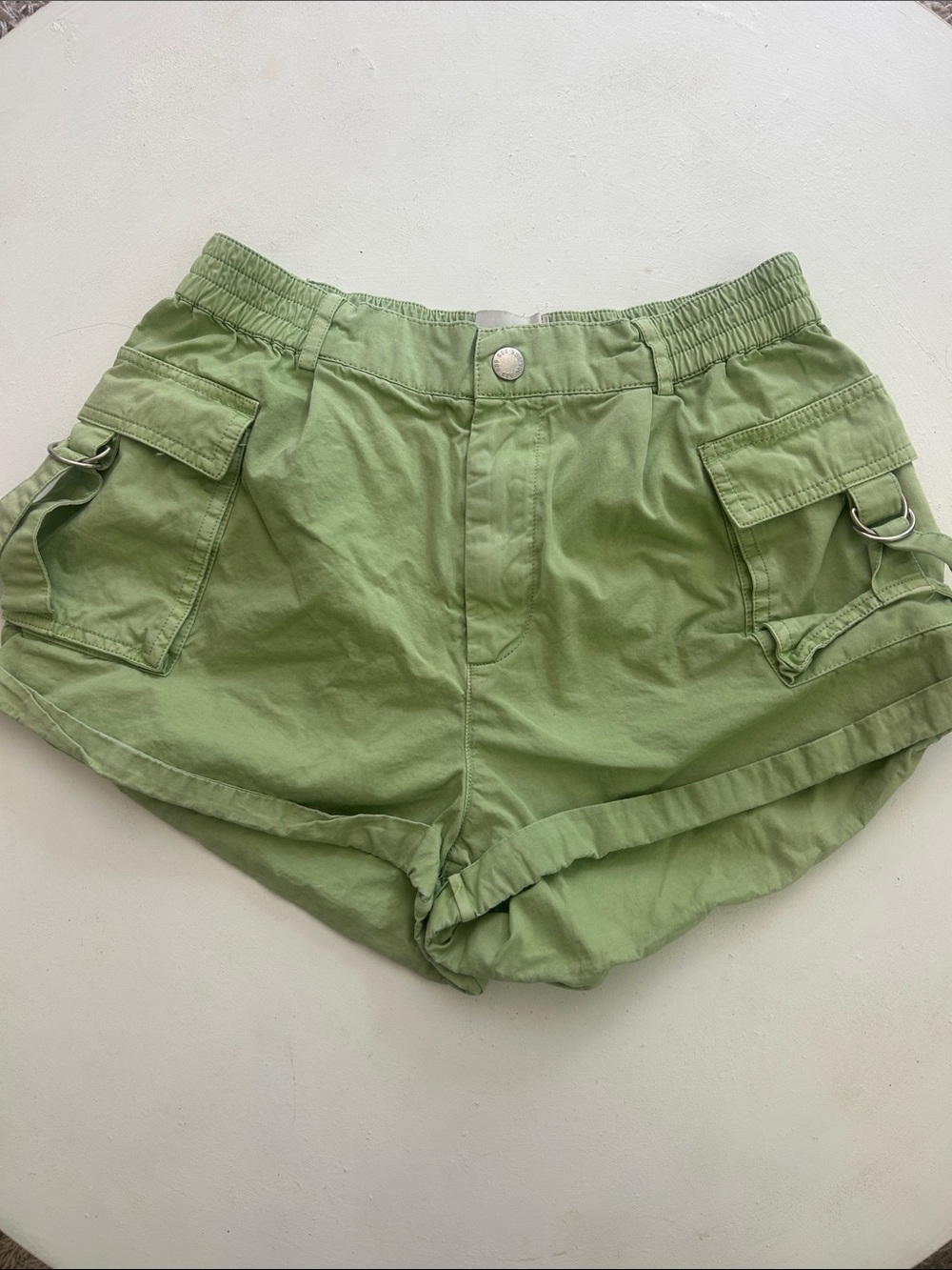 BDG Light Olive Utility Cargo Shorts